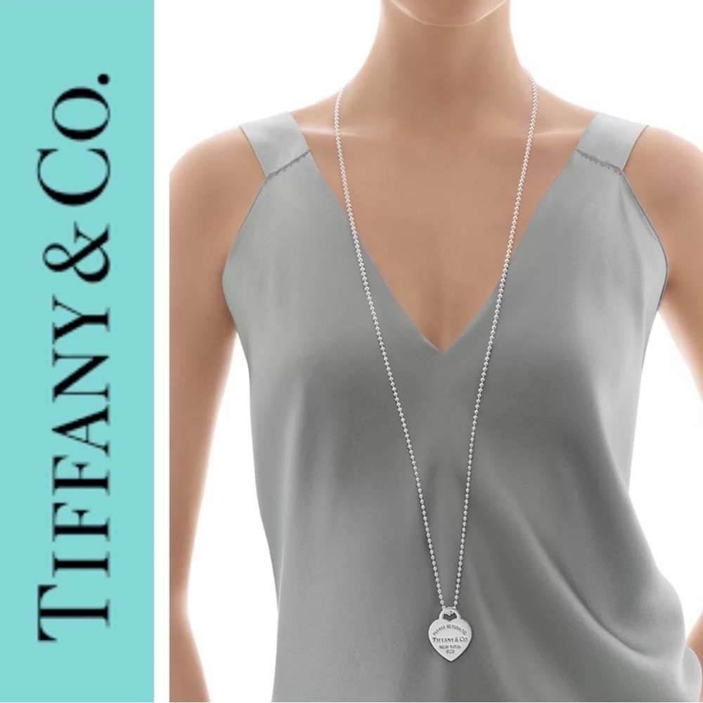 Authentic Tiffany & Co. Return to Tiffany Heart Tag Pendant Necklace Sliver